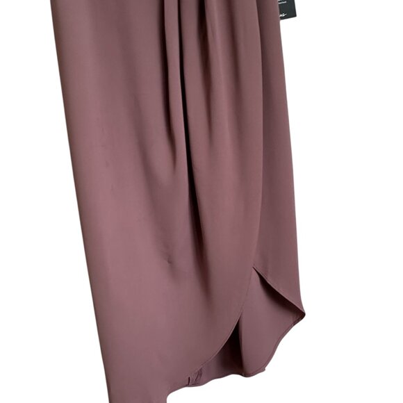 Lulus Reinette mauve purple midi dress faux wrap skirt NWTs Size M - Picture 5 of 7